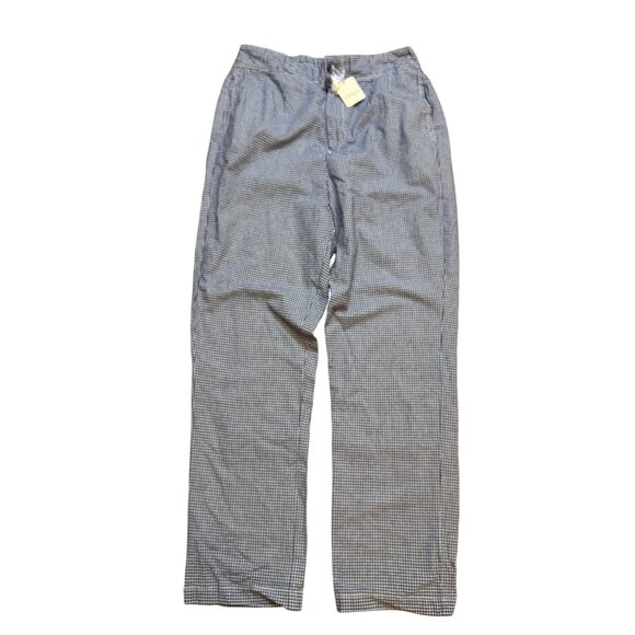 Free People Womens Blue Gingham Check Pants Size Medium NWT - Picture 1 of 7